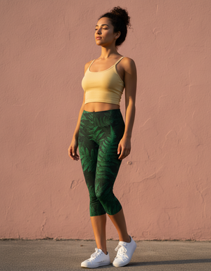 Emerald Leggings Capri Leggings — Dripper