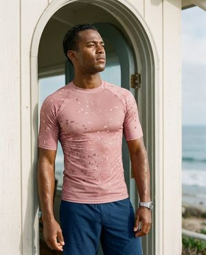 Men's Dusty Rose Mirage men's rashguards
