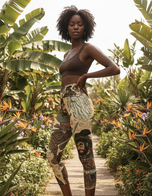 Kintsugi capri yoga leggings