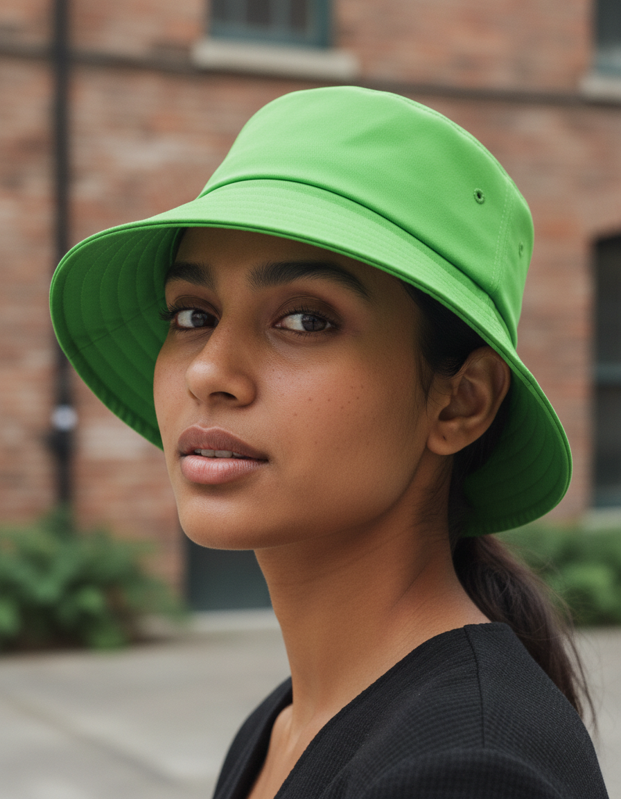 Bucket hat in Kelly Green