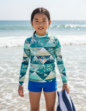 Kids Turquoise Zenith kids rashguards