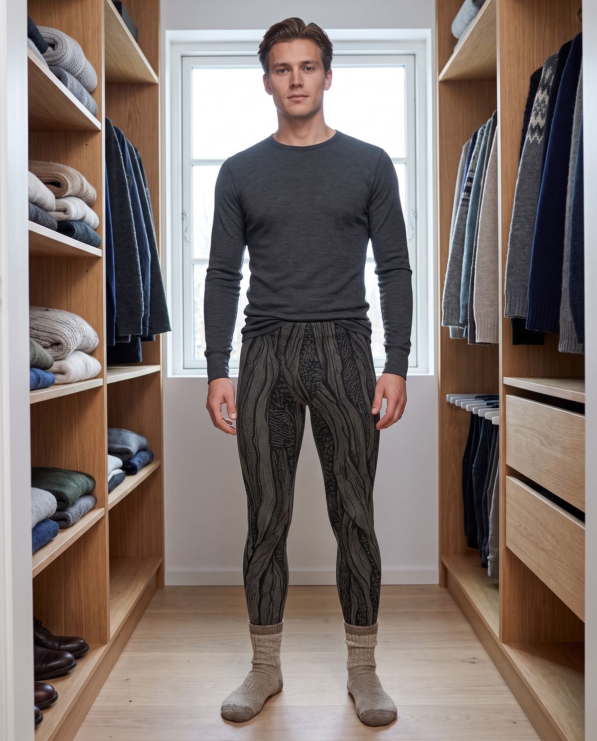 Bark Base Layer Bottoms Men's Leggings — Lolekai
