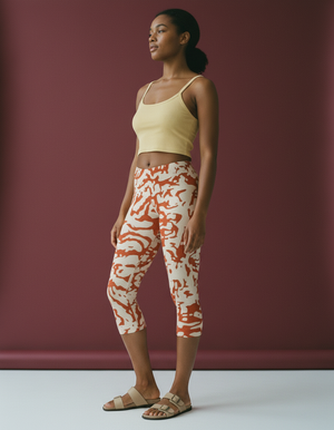 Citrus Orange Lattice leggings