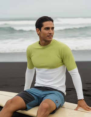 Lime Bhinneka Rash Guard Men's Rashguard — Dripper