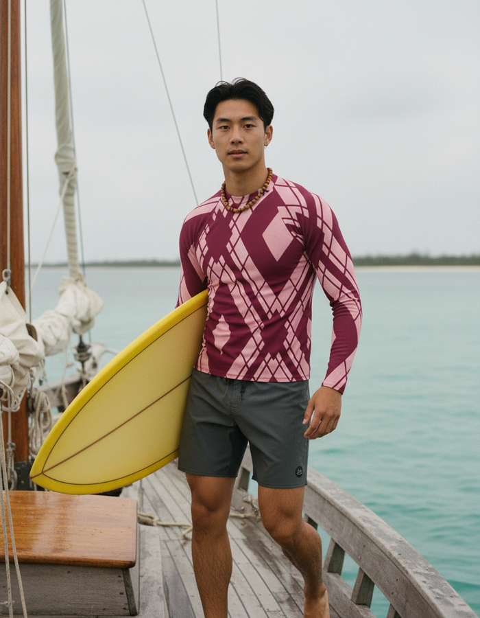 Rashguard — Men's Hot Pink Duet