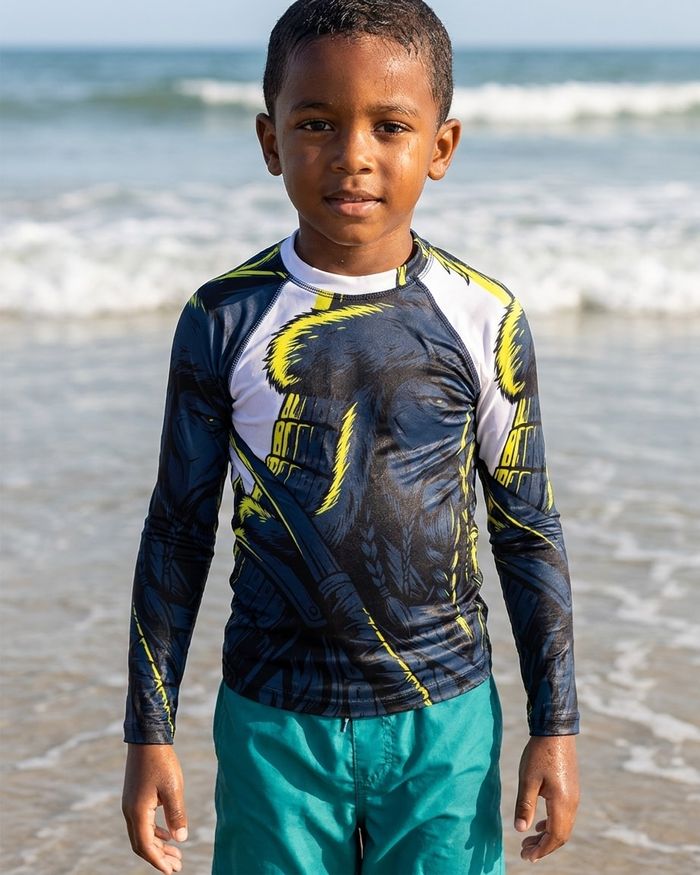 Rashguard — Boys Mongol Warrior (White)