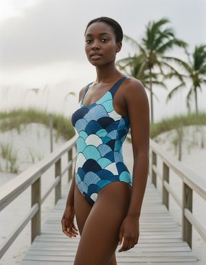 Blue Aura Kairo One-Piece Swimsuit One-Piece Swimsuit — Dripper