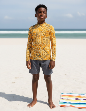 Yellow Helix Youth Rash Guard Youth Rash Guard — Dripper