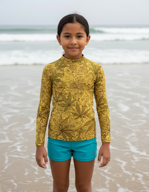 Kids Lemon Yellow Kumo kids rashguards