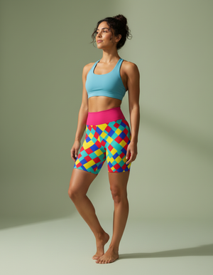 Pixel Yoga Shorts Yoga Shorts — Dripper