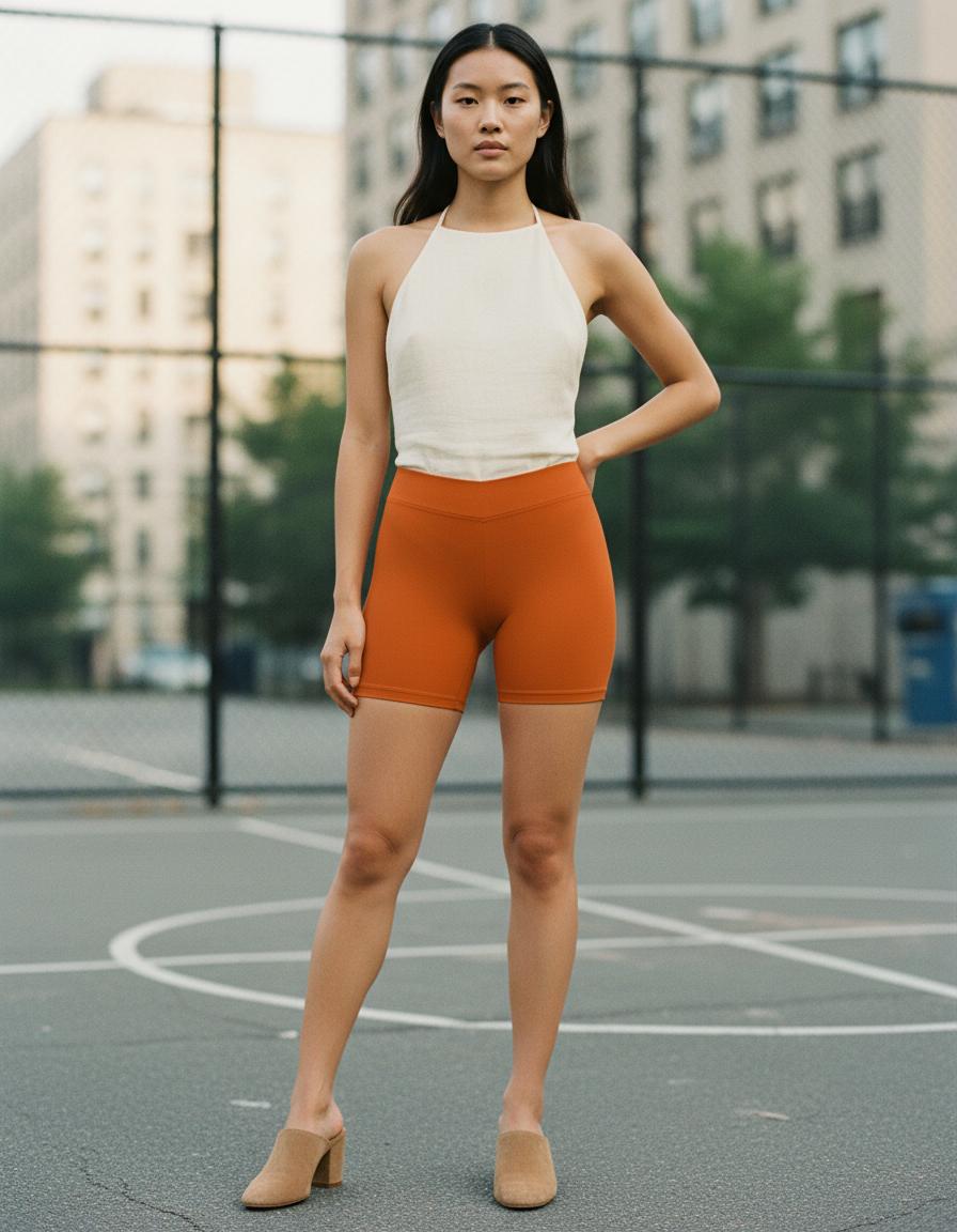 Short Shorts in Persimmon