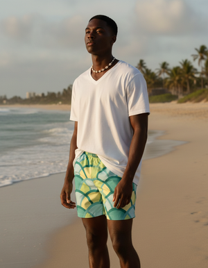 Jelly Mint Hoshi men's swim trunks