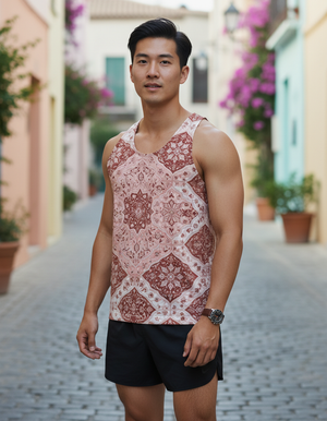 Men's Millennial Pink Minaret men's tank tops