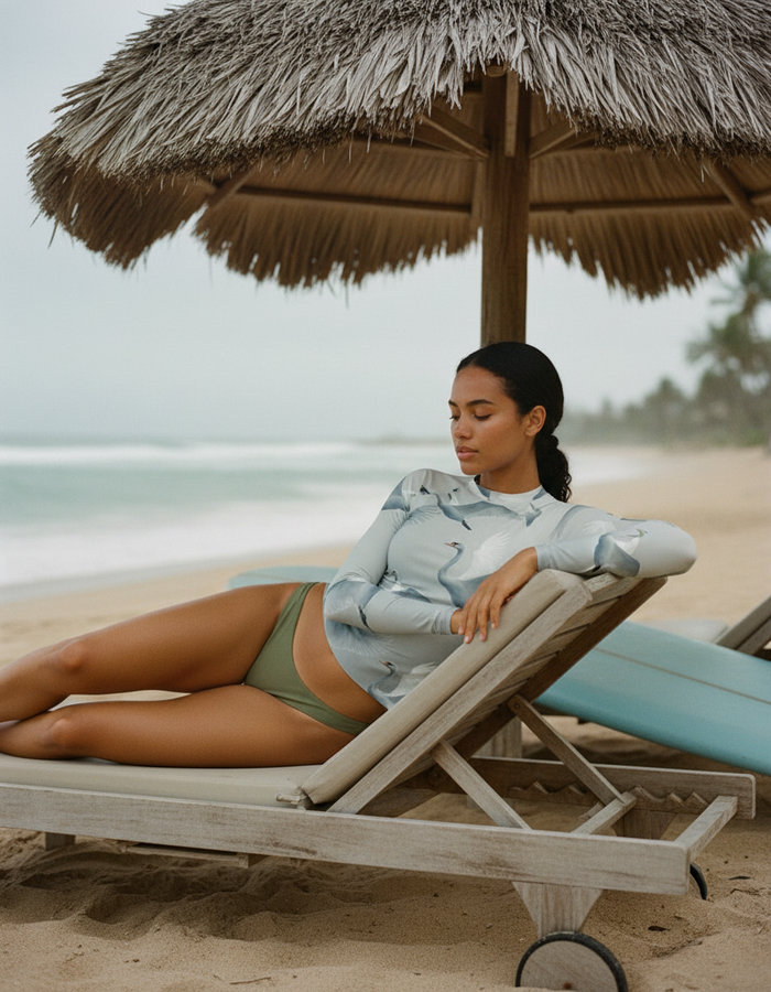 Rashguard — Women's White Onyx Cascade