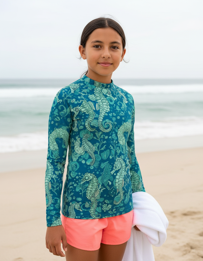 Rashguard — Youth Turquoise Triton