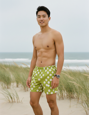 Runway Chartreuse Tide men's swim trunks