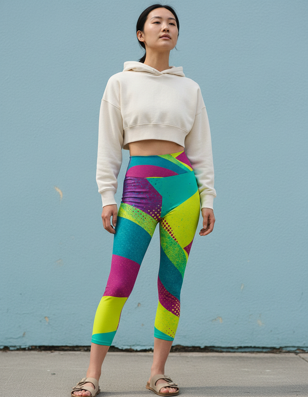 Risograph Collection capri yoga leggings