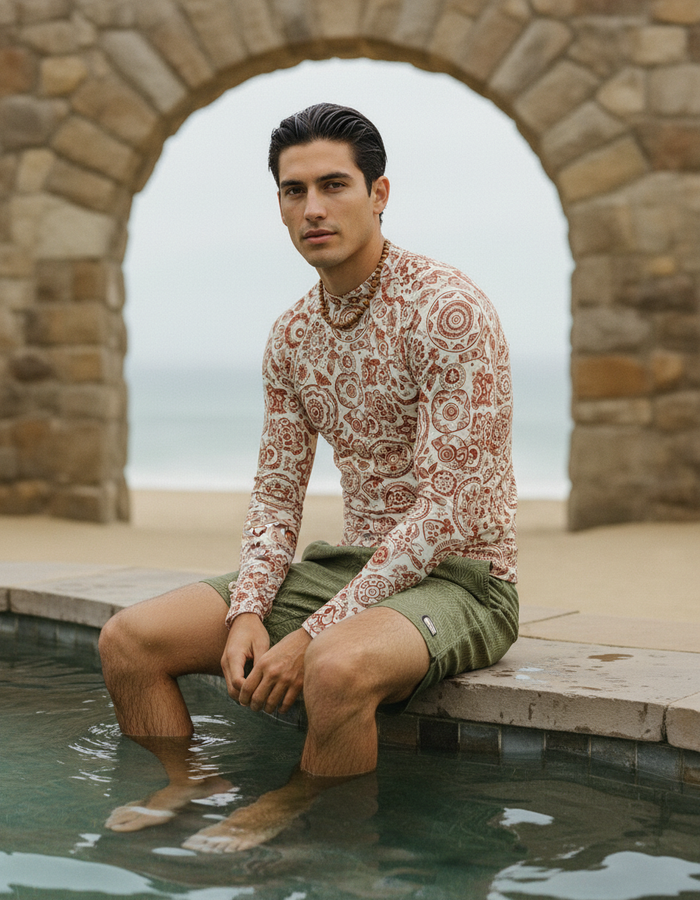 Rashguard — Men's Burnt Sienna