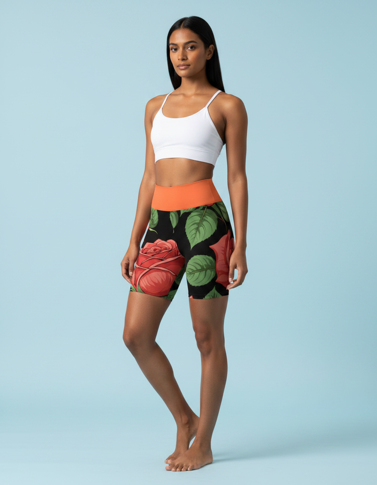 Blossom Breeze Petal Yoga Shorts