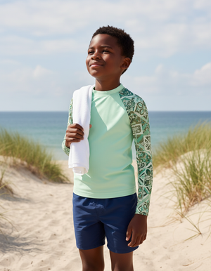 Kids Jelly Mint Helix kids rashguards