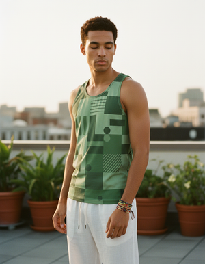 Men's Runway Emerald Vibrance men's tank tops