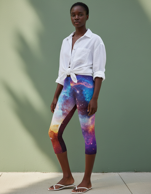 Nebula Leggings Capri Leggings — Dripper