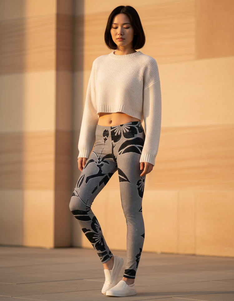 Women's Bicolor Patterns Leggings