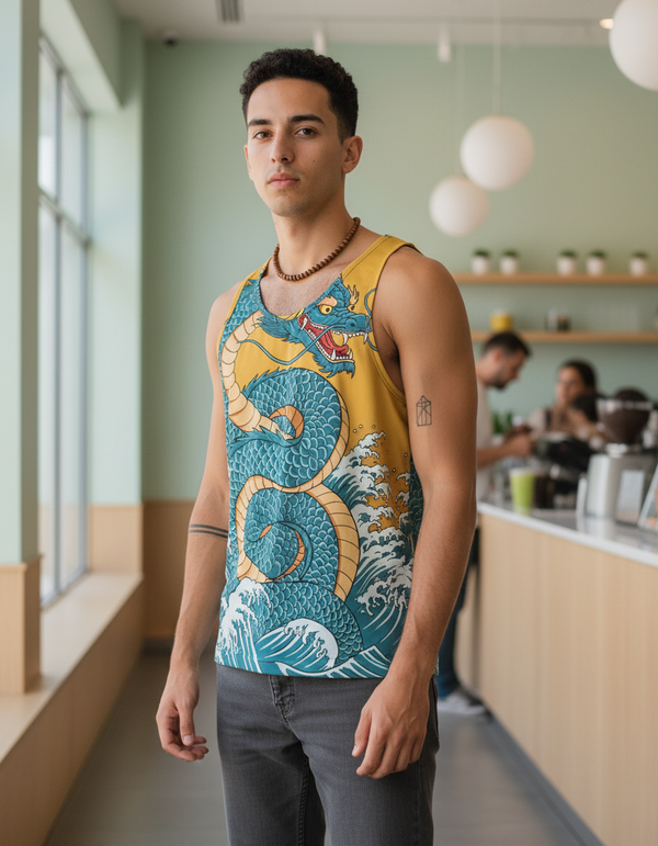 The Uncoiled men's tank tops