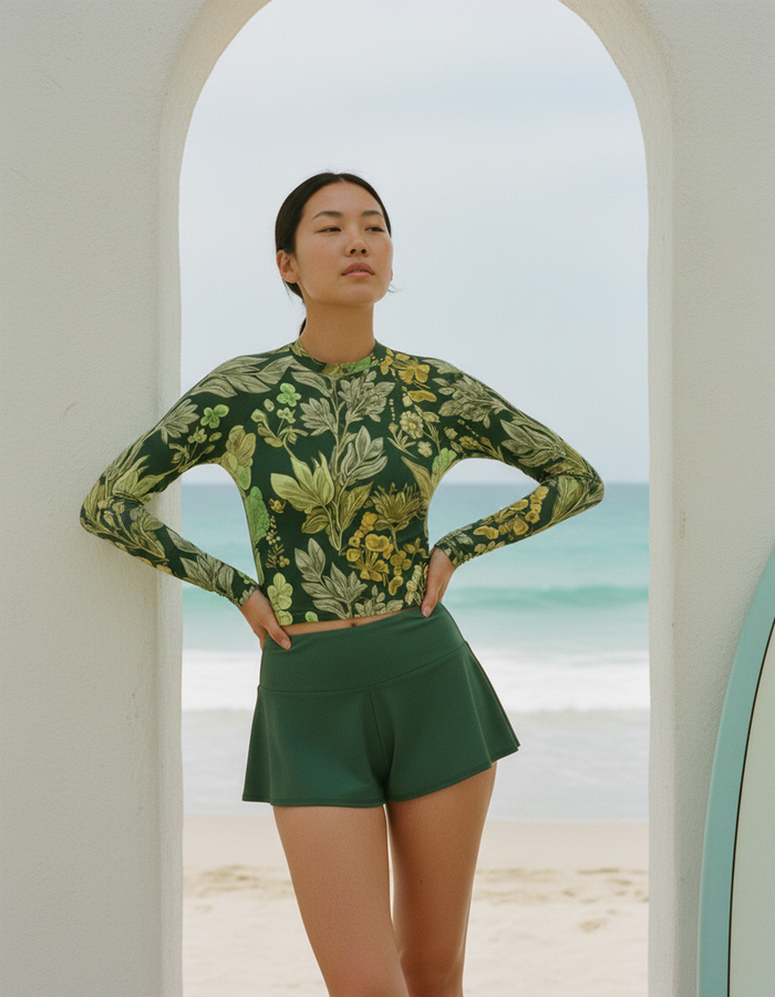 Rashguard — Women's Runway Emerald Verdure