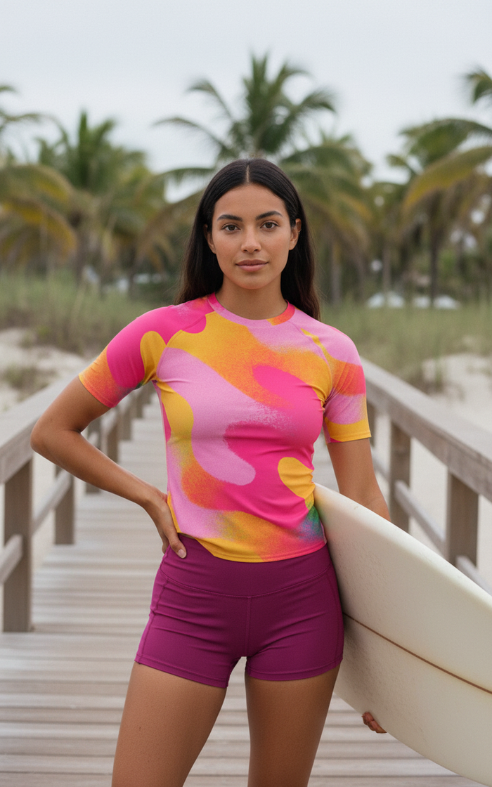 Rashguard — Women's Hot Pink Zest