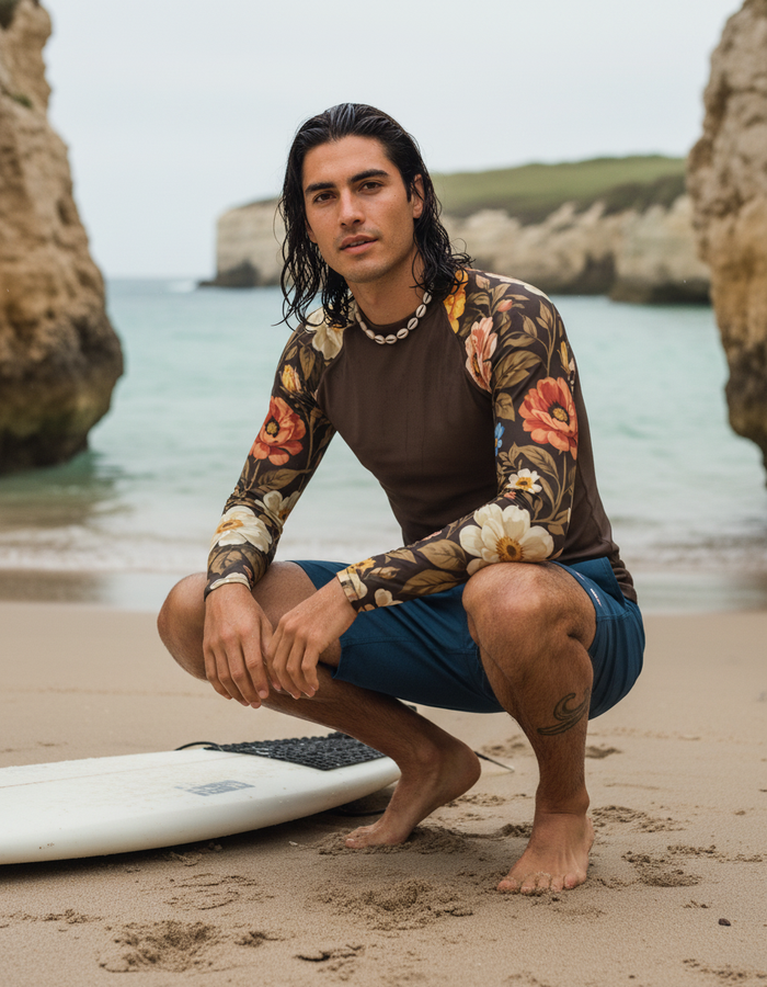 Rashguard — Men's Coffee Bean Elysium