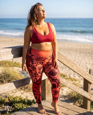 Coral Honua Kai plus size leggings