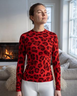 Fiery Red Feline Base Layer Top base layers
