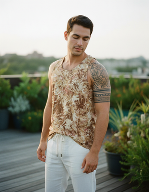 Men's Coffee Bean Glint men's tank tops