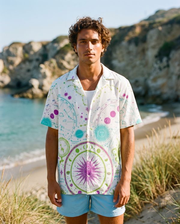 Celestial Atlas men's hawaiian shirts