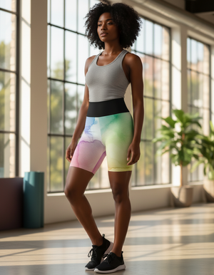 Watercolor Collection Yoga Shorts yoga shorts