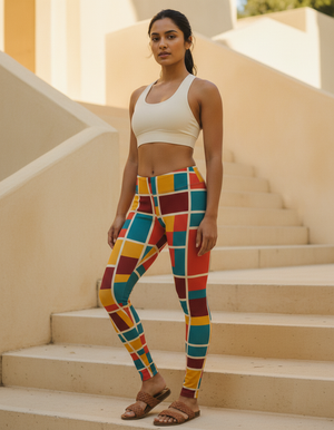 Fiery Red Kraft leggings