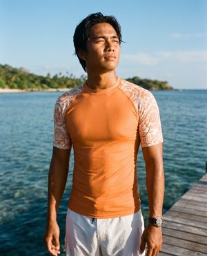 Men's Muskmelon men's short-sleeve rashguards