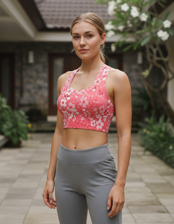 Sakura Collection longline sports bras