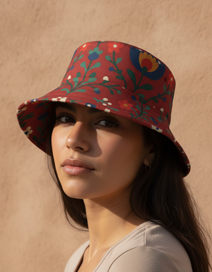 Bohemian Folk Embroidery bucket hats