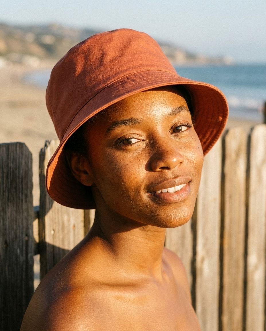 Burnt Sienna Cactus Bloom bucket hats