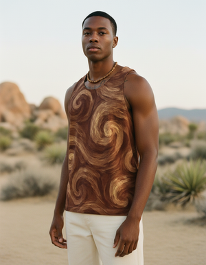 Men's Burnt Sienna Orion men's tank tops