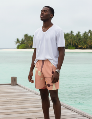 Tea Rose men's swim trunks
