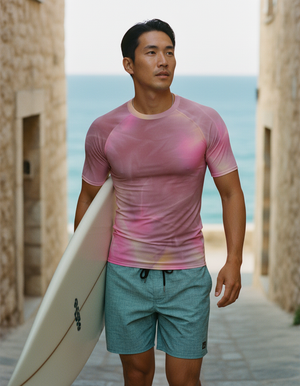 Amaranth Frost Rash Guard Men's Rashguard — Lolekai