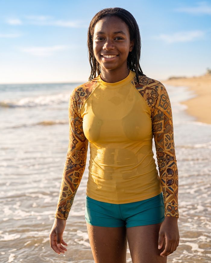 Rashguard — Girls Amber Haze Helix