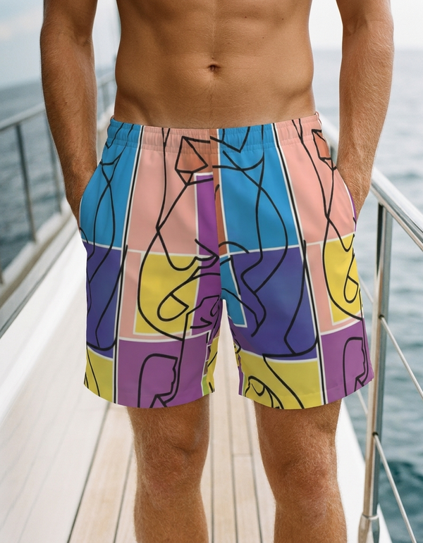 Men's Swim Trunks in Amber Haze Lustre