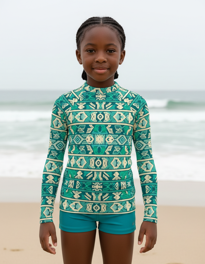 Rashguard — Kids Turquoise Estilo