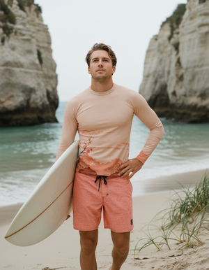 Coral Hikari Rash Guard Men's Rashguard — Dripper