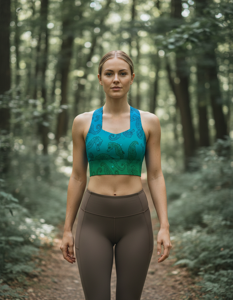 Harmonic Tide Seahorse Longline Sports Bra