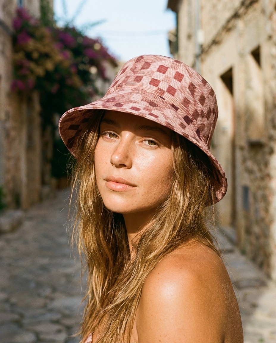 Bucket Hat in Dusty Rose Masai